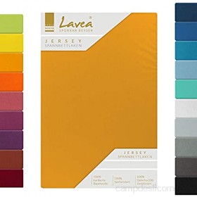 Lavea Jersey Drap-housse série Maya 100 % coton finition de qualité supérieure avec bande élastique certifié OekoTex100
