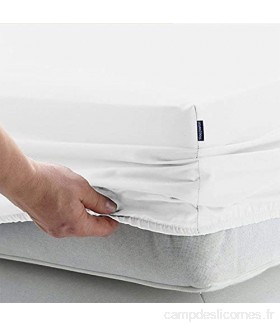 Sleepwise Soft Wonder - Drap Housse Linge de lit Microfibre Entretien Facile Lavable hygiéniquement 90x200 - 100x200 cm - Blanc