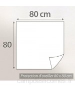Linnea Housse de Protection d\'oreiller imperméable 80x80 cm Arnon Molleton 100% Coton contrecollé polyuréthane