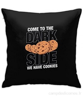 Kteubro Dark Side Taie d'oreiller carrée avec inscription We Have Cookies 45 7 x 45 7 cm Ultra douce et confortable