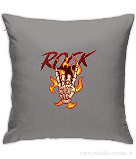 Kteubro Hand Rock Taie d\'oreiller carrée ultra douce et confortable 45 7 x 45 7 cm