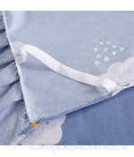 Kadimendium Drap de lit Jupe de lit plissée à Volants pour Cadeau pour hôtelBed Skirt 150 * 200cm*1 Pillowcase: 48 * 74cm*2