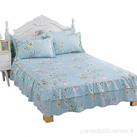 Kadimendium Drap de lit plissé à Volants pour la MaisonBed Skirt 150 * 200cm*1 Pillowcase: 48 * 74cm*2