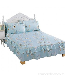 Kadimendium Drap de lit plissé à Volants pour la MaisonBed Skirt 150 * 200cm*1 Pillowcase: 48 * 74cm*2