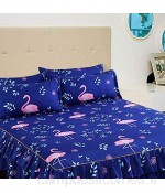 Kadimendium Jupe de lit Couvre-lit Respirant pour la Maison pour CadeauBed Skirt 150 * 200cm*1 Pillowcase: 48 * 74cm*2