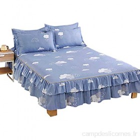 Kadimendium Jupe de lit Drap de lit Respirant pour hôtel pour CadeauBed Skirt 180 * 200cm*1 Pillowcase: 48 * 74cm*2