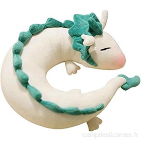 Anime Cute White Dragon Coussin de nuque en forme de U en peluche mignon petit dragon blanc Chihiro Animation Japonaise