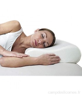 Oreiller cervical orthopédique à mémoire de forme ergonomique pour douleurs au cou et cervicales taie d'oreiller douce amovible et lavable pour absorber la posture normale pendant la nuit et le repos