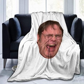 Dwight Schrute Picnic Blanket Ultra-Soft Micro Flannel Fleece Throw Blanket Cartoons 60"X50"