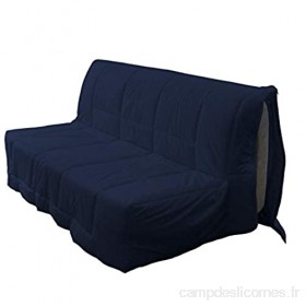 Italian Bed Linen Housse de canapé-lit matelassée Bleu foncé 160 x 190 cm