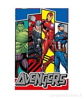 Marvel Manta Polar de Avengers Referencia KD Couvre-lit Textiles de Maison Unisexe pour Adulte ABS Multicolore Taille Unique