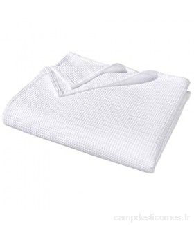 Wohnwohl ® gaufre couverture plaid couleur blanc - 150 x 200 cm