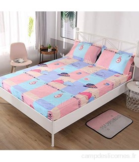 Xiaomizi Hypoallergénique anti-plis super drap de lit multicolore 48 x 742 taies d'oreiller non étanche