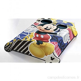 OEKO-TEX Couverture en velours Disney modèle : Mickey Mouse. Couleur : unique. Dimensions : 160 x 220 cm idéal pour lit de 90 cm.