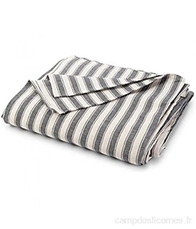 HomeLife - Tissu de canapé à rayures fabriqué en Italie drap housse multi-usages en coton grand foulard couvre-lit pour lit 1 place [160 x 280]