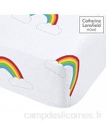 Catherine Lansfield Rainbow Swan Drap-Housse Facile d\'entretien pour lit Double Rose