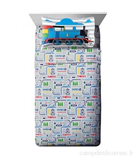 Jay Franco Thomas & Friends Stitch in Time Toddler Sheet Set - 3 Piece Set Super Soft and Cozy Kid’s Bedding - Fade Resistant Microfiber Sheets Official Mattel Product