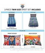 Nickelodeon Paw Patrol Kids Bedding Soft Microfiber Sheet Set Twin Size 3 Piece Pack