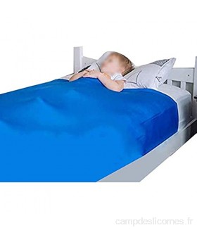 ZWDM Couverture de Compression sensorielle Feuille de lit complète pour Enfants Enfants et Adultes Aide l'anxiété SDP ADHD Autisme Plus Respirant Cool & Extentable Color : Blue Size : 136x147cm