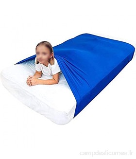 ZWDM Couverture de Compression sensorielle Feuille de lit complète pour Enfants Enfants et Adultes Confortables Respirants Extensibles Extensibles favorisent Le Calme Color : Blue Size : 69x132cm
