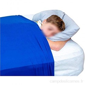 ZWDM Sensory Compression Bed Feuille de lit Aide avec l'Autisme Tiens de Traitement du TDAH Relaxing Cool Extensible Extensible Confortable Color : Blue Size : 160x147cm