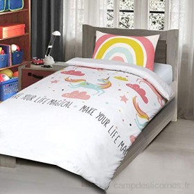 Nimsay Home Parure de lit pour enfant Mélange de coton multicolore Simple