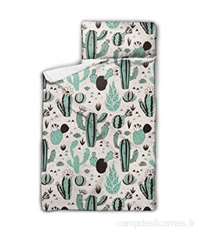 Kids Child Nap Mat Cactus Meets Triangles for Daycare and Preschool 50X20 inch