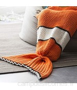 Mermaid Tail Couverture Couverture Nemo Fishtail for Enfants Sac de Couchage en Crochet tricoté à la Main Chaleur en Toutes Saisons Couverture de Salon avec canapé 70cmx140cm Les Cadeaux