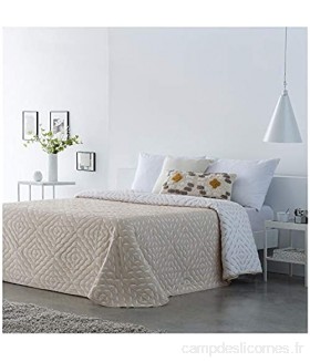Cotton Artean Couvre-lit d'été pour lit de 105 cm Beige naturel