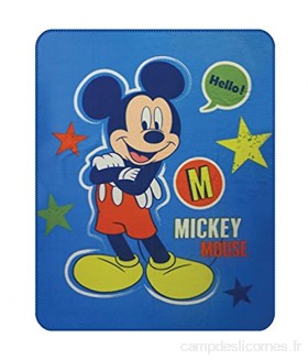 CTI - Disney - Plaid Polaire Mickey Expressions 110x140 Polyester Blanc 140 x 110 cm