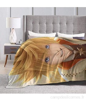 Engshi Couvertures et Plaids Kingdom Hearts-Roxas Anime Warm Soft Novelty Ultra-Soft Micro Fleece Throw Blanket for Living Room/Bedroom 80"x60"