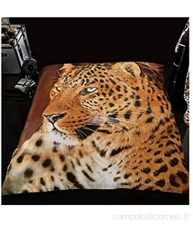Gaveno Cavailia Couvre-lit de Luxe de Haute qualité imprimé léopard 3D Doux et Confortable léger pour canapé très Grand lit 200 x 240 cm 100 % Polyester Taille XL