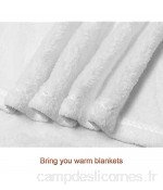 Plaid yisumei Couvertures doux flanelle douce couverture polaire jeté de lit tour eiffel paris Design Polyester Weiß 150x200 cm